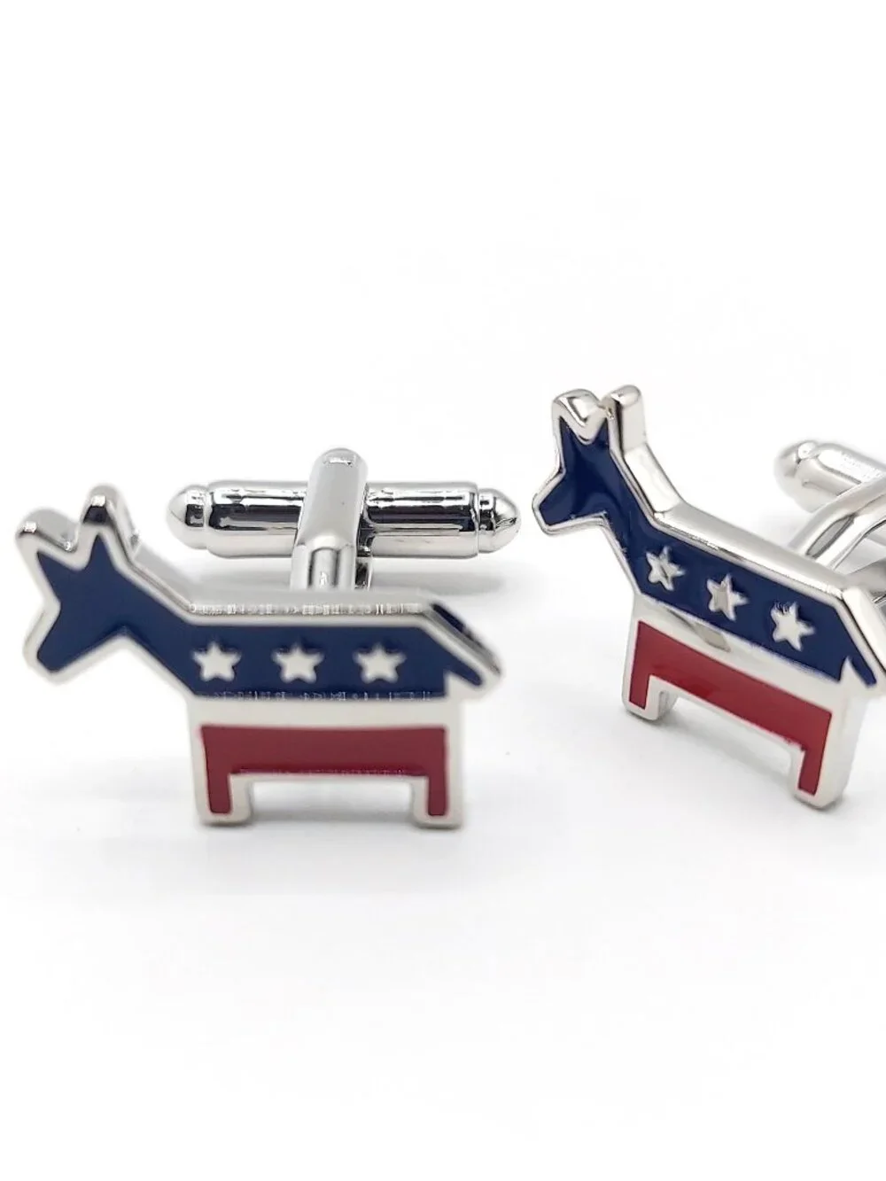 Democrat Party Donkey Cufflinks Links Father's Day Political Novelty Gift USA